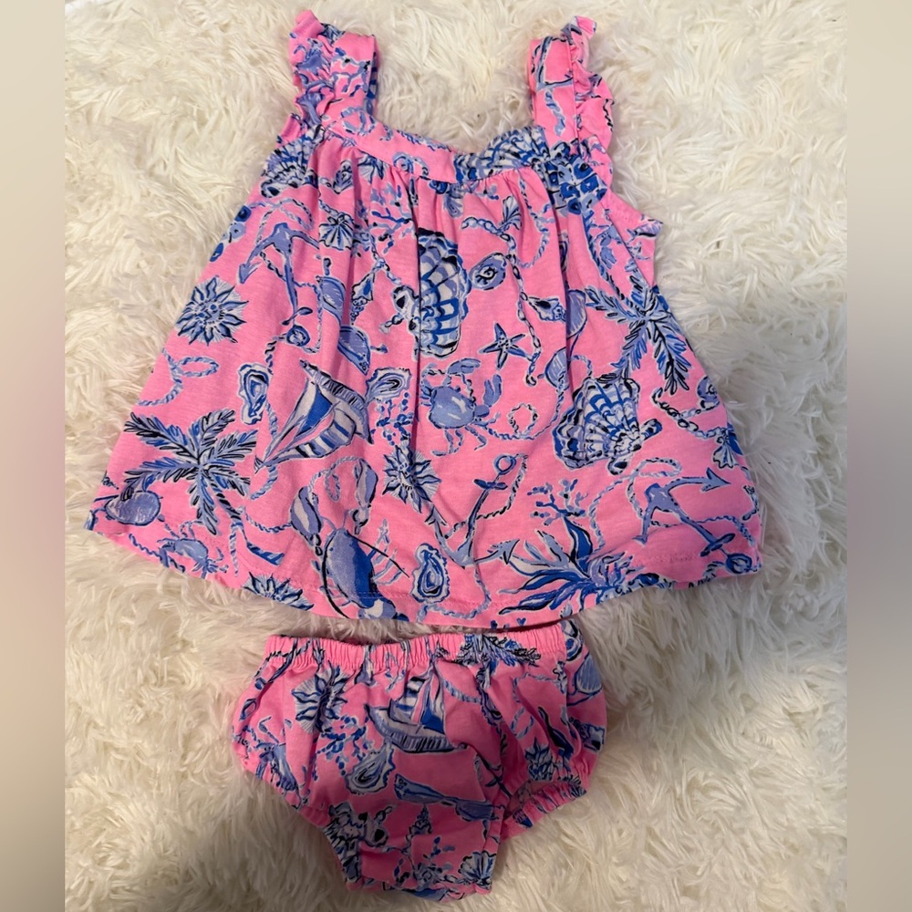 Lilly Pulitzer Pink and Blue Kids Dress